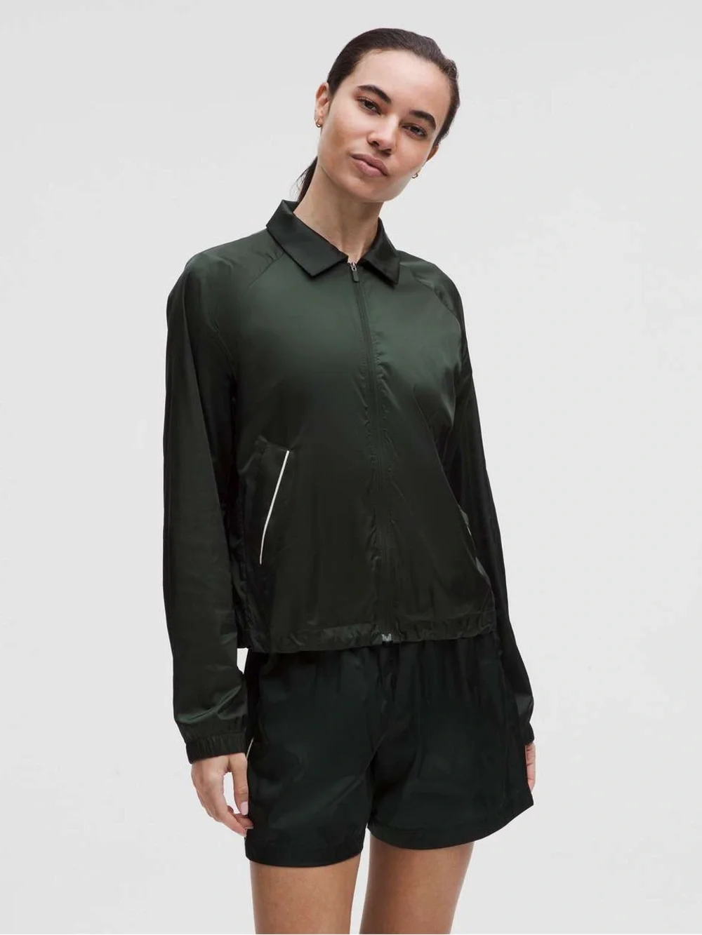 Lululemon Stretch Satin Nylon Zip Up
